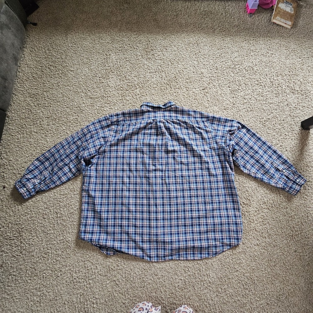 Ralph Lauren Mens 5XB Plaid Long Sleeve Button Down Shirt - Picture 6 of 7